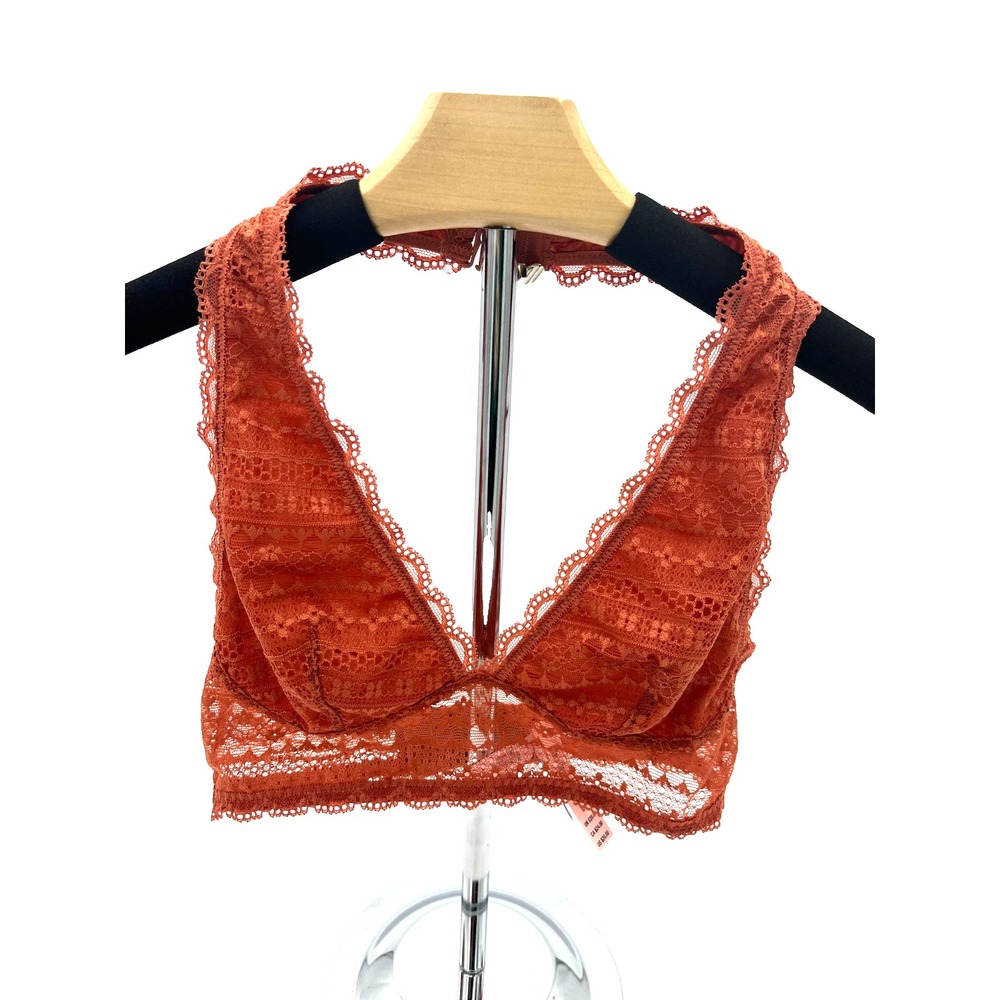 Victoria's Secret ‎ Bra Bralette Style 11093727 Size Medium Color Brick Orange